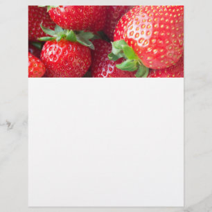 Strawberries background flyer