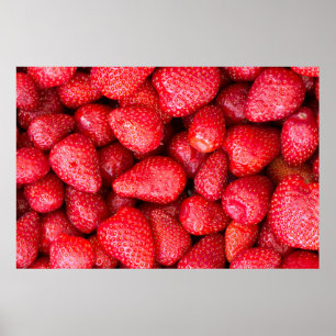 Strawberries background poster