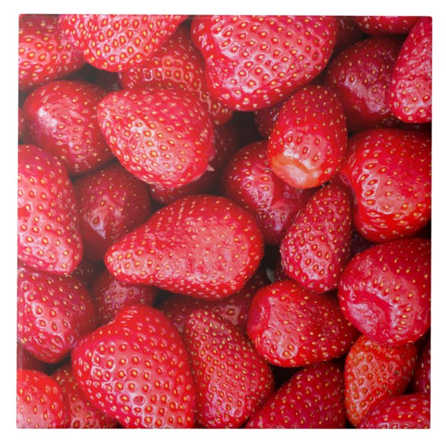 Strawberries background tile (Front)