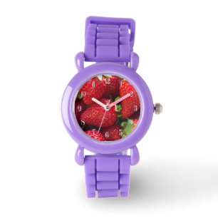 Strawberries background watch