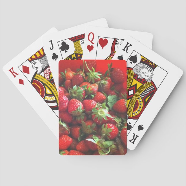 Strawberries Bicycle Playing Cards (Back)