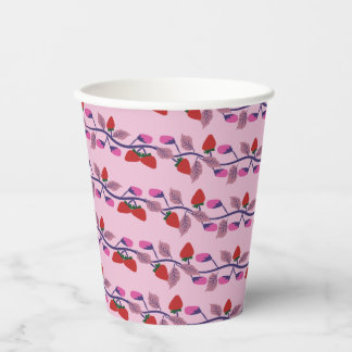 Strawberries birthday party paper cups