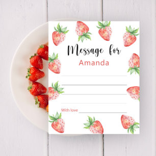 Strawberries birthday time capsule message