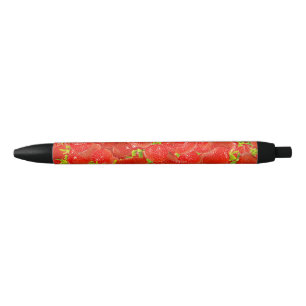 Strawberries Black Ink Pen