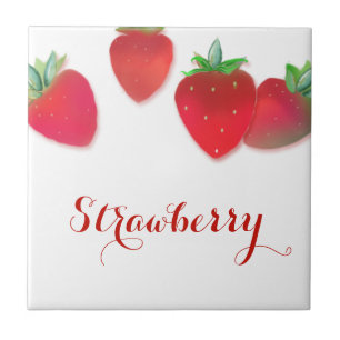 Strawberries Ceramic Tile