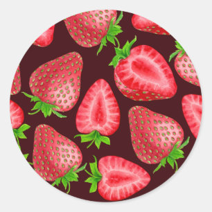 Strawberries Classic Round Sticker