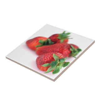 Strawberries Close up Photo Tiles