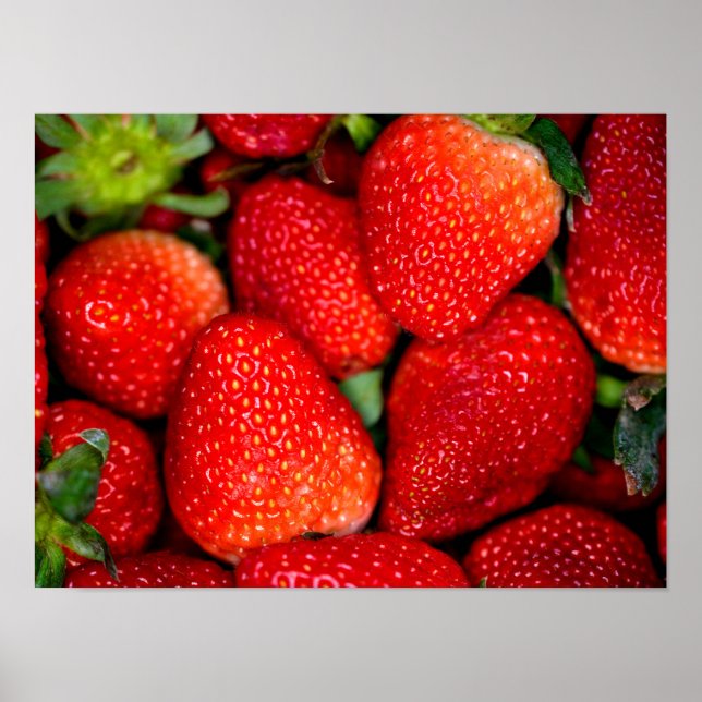 Strawberries closeup poster (Front)