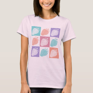 Strawberries Colourful Summer T-Shirt