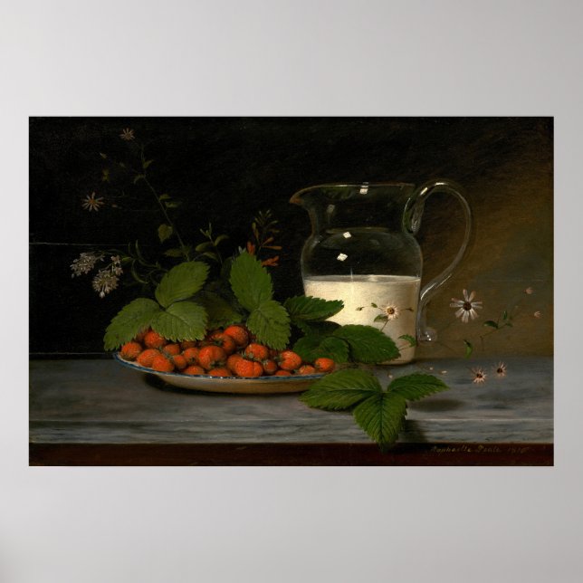 Strawberries Cream Raphaelle Peale Fine Art Poster (Front)