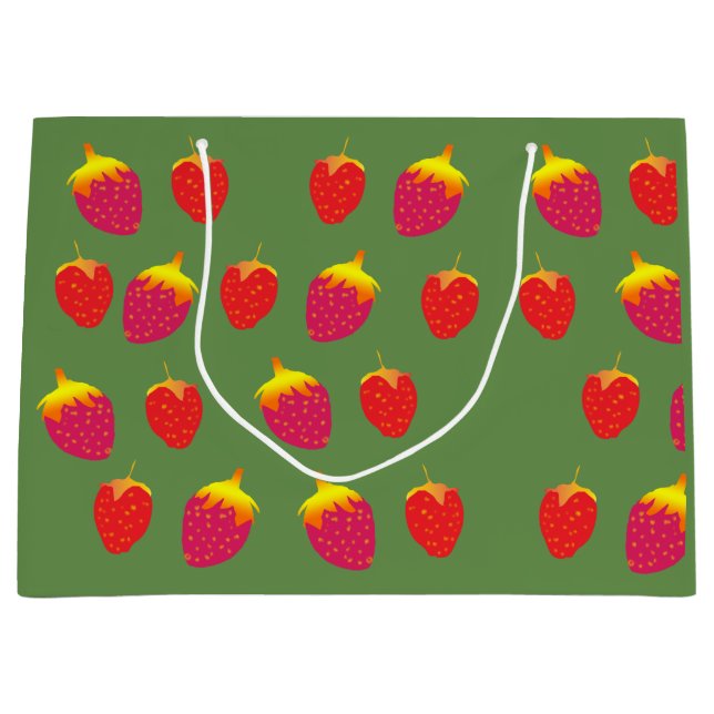 Strawberries  Custom Gift Bag (Front)