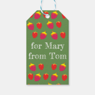 Strawberries Custom Gift Tag