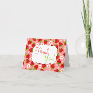 Strawberries Custom "Thank You" Card