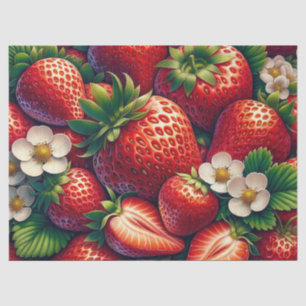 Strawberries Decoupage  Tissue Paper