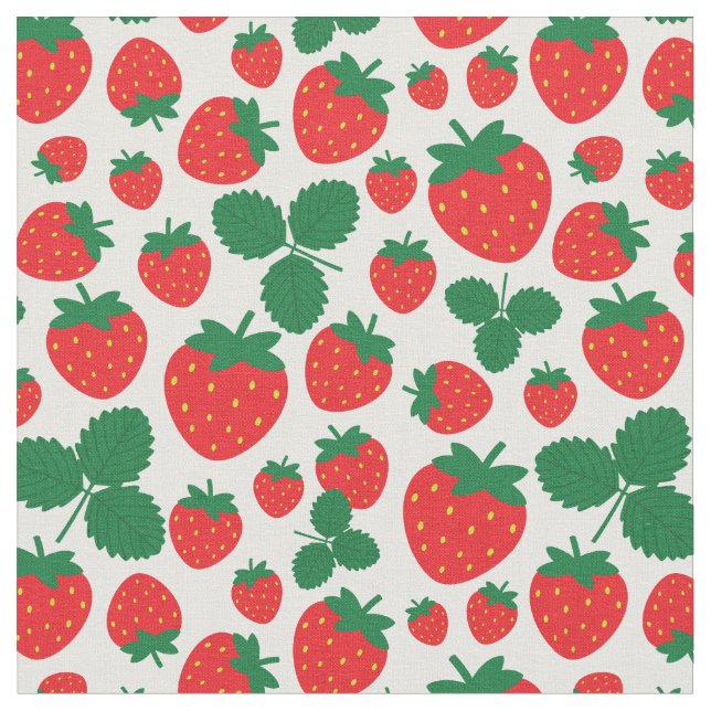 Strawberries Fabric (Close Up)