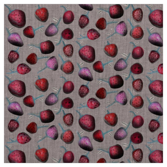Strawberries Fabric (Swatch)