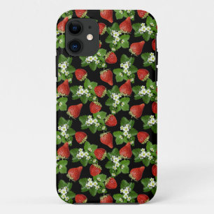 Strawberries Farm Fresh Black iPhone 11 Case