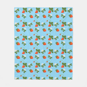 Strawberries Fleece Blanket