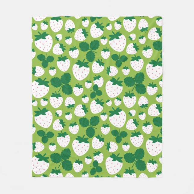 Strawberries Fleece Blanket (Front)