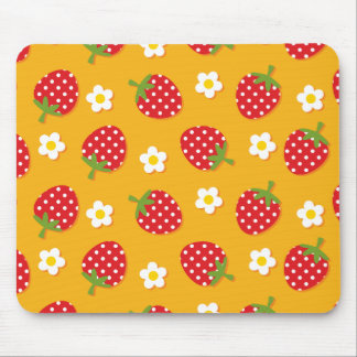 Strawberries & Flowers Mouse Mat