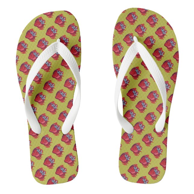 Strawberries for Her Flip Flops (Footbed)