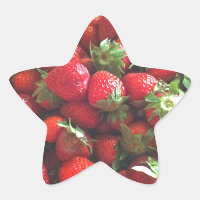 Strawberries | fresh picked red berries   star sticker (Front)