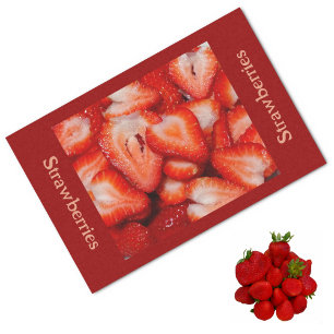 Strawberries Fresh Sliced Red Tissue Paper
