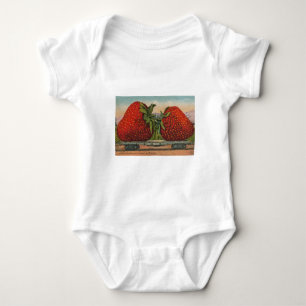 Strawberries Giant Antique Fruit Fun Baby Bodysuit