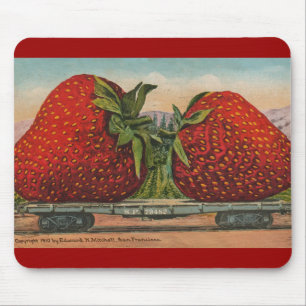 Strawberries Giant Antique Fruit Fun Mouse Mat