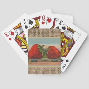 Strawberries Giant Antique Fruit Fun Playing Cards