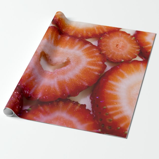 Strawberries Gift Wrap (Unrolled)