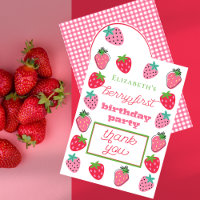 Strawberries Girl's Berry First Birthday Party 