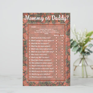 Strawberries Guess Who (Mommy or Daddy) Game Card