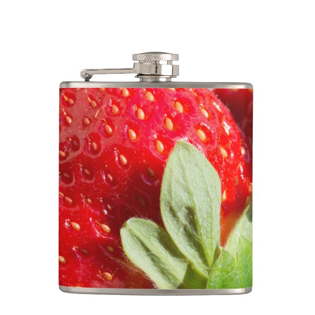 Strawberries Hip Flask (Front)