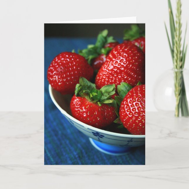 Strawberries in a Bowl Card (Front)
