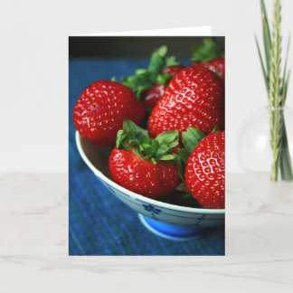 Strawberries in a Bowl Card