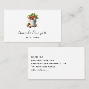 Strawberries in a Bucket Business Card