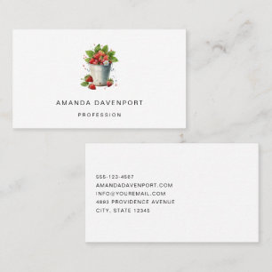 Strawberries in a Bucket Business Card