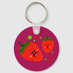 Strawberries Key Ring