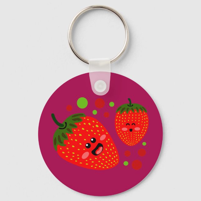Strawberries Key Ring (Front)