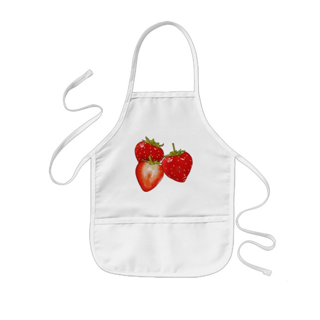 strawberries kids apron (Front)