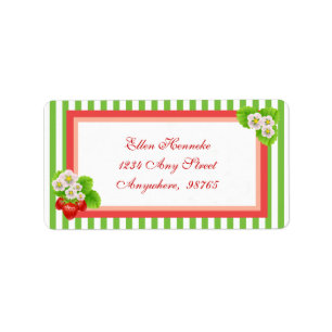 Strawberries Label