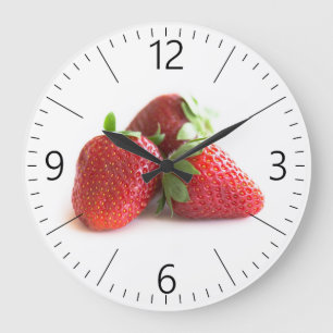 Strawberries Large Clock