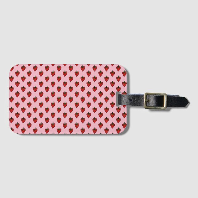 Strawberries Luggage Tag (Front Horizontal)