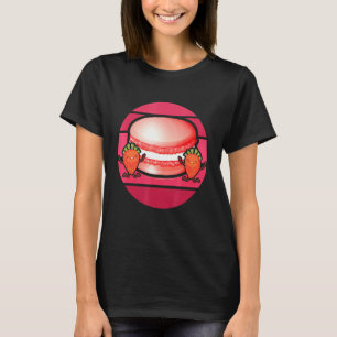 Strawberries Macaroon Framboise Macaron Bakery Sna T-Shirt