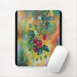 Strawberries on a Summer Vine by Alfred Fox Mouse Mat