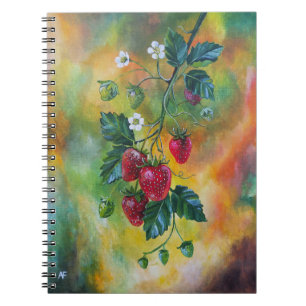 Strawberries on a Summer Vine by Alfred Fox Notebook