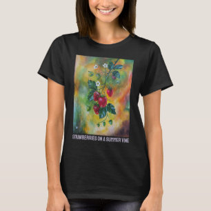 Strawberries on a Summer Vine by Alfred Fox T-Shirt