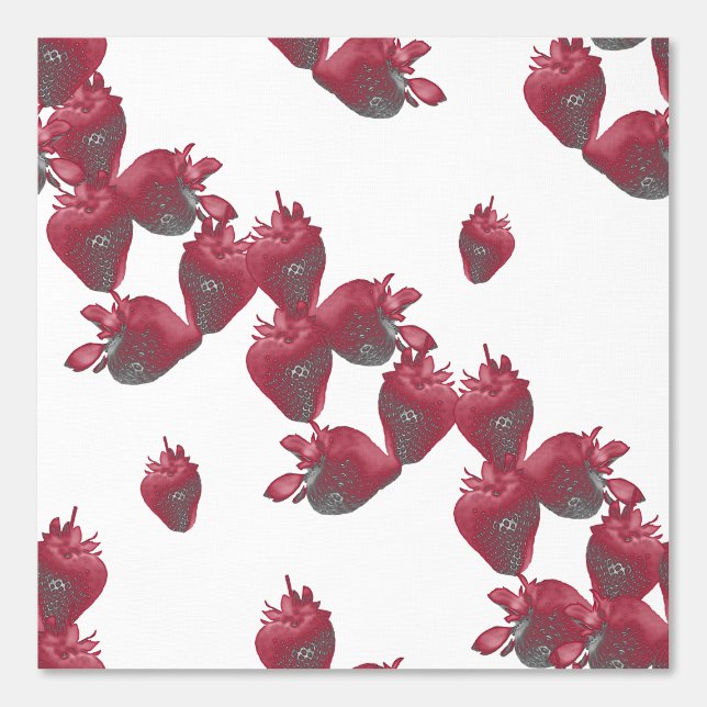 Strawberries on white wallpaper (Front)