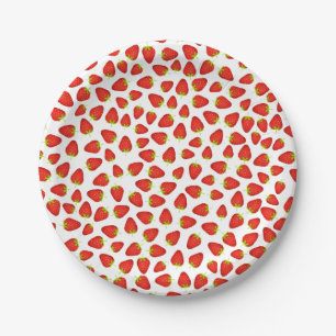 Strawberries Paper Plate